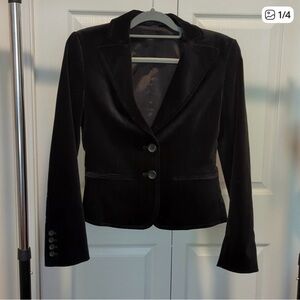 Express Women's Black Velvet Blazer